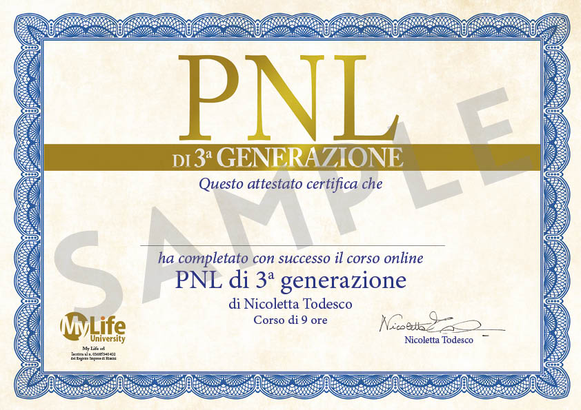 certificato sample pnl di 3a generazione