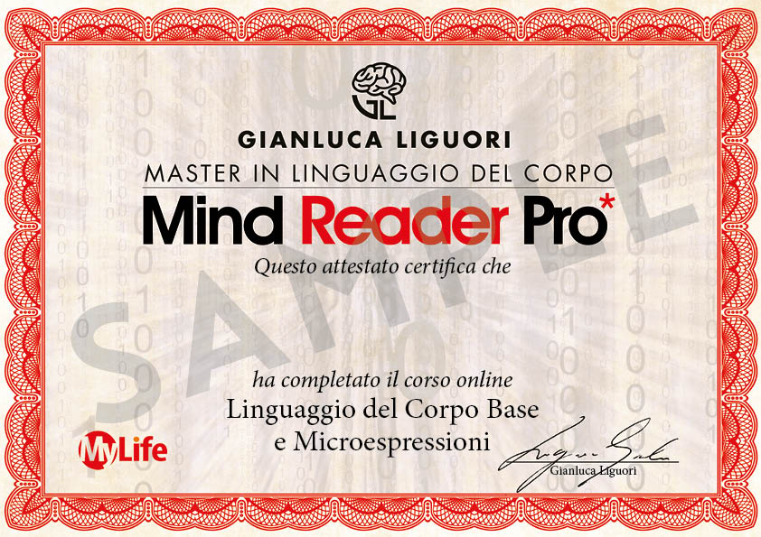 Certificato PDF - Mind Reader Pro