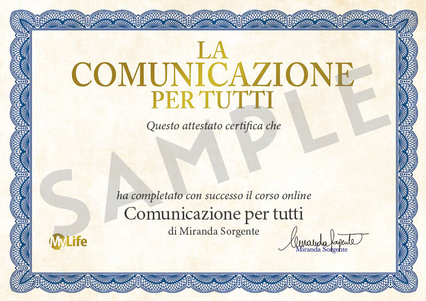 Certificato PDF - La Comunicazione per Tutti