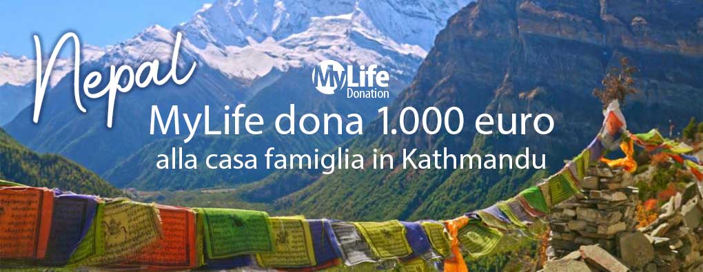 MyLife dona 1.000 euro alla casa famiglia in Kathmandu